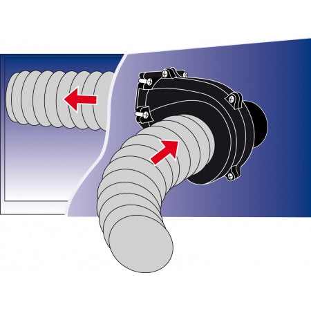 JABSCO Motorraum-Gebläse JP35760 Wandmontage 12V/24V - 4" - 7100 L/min