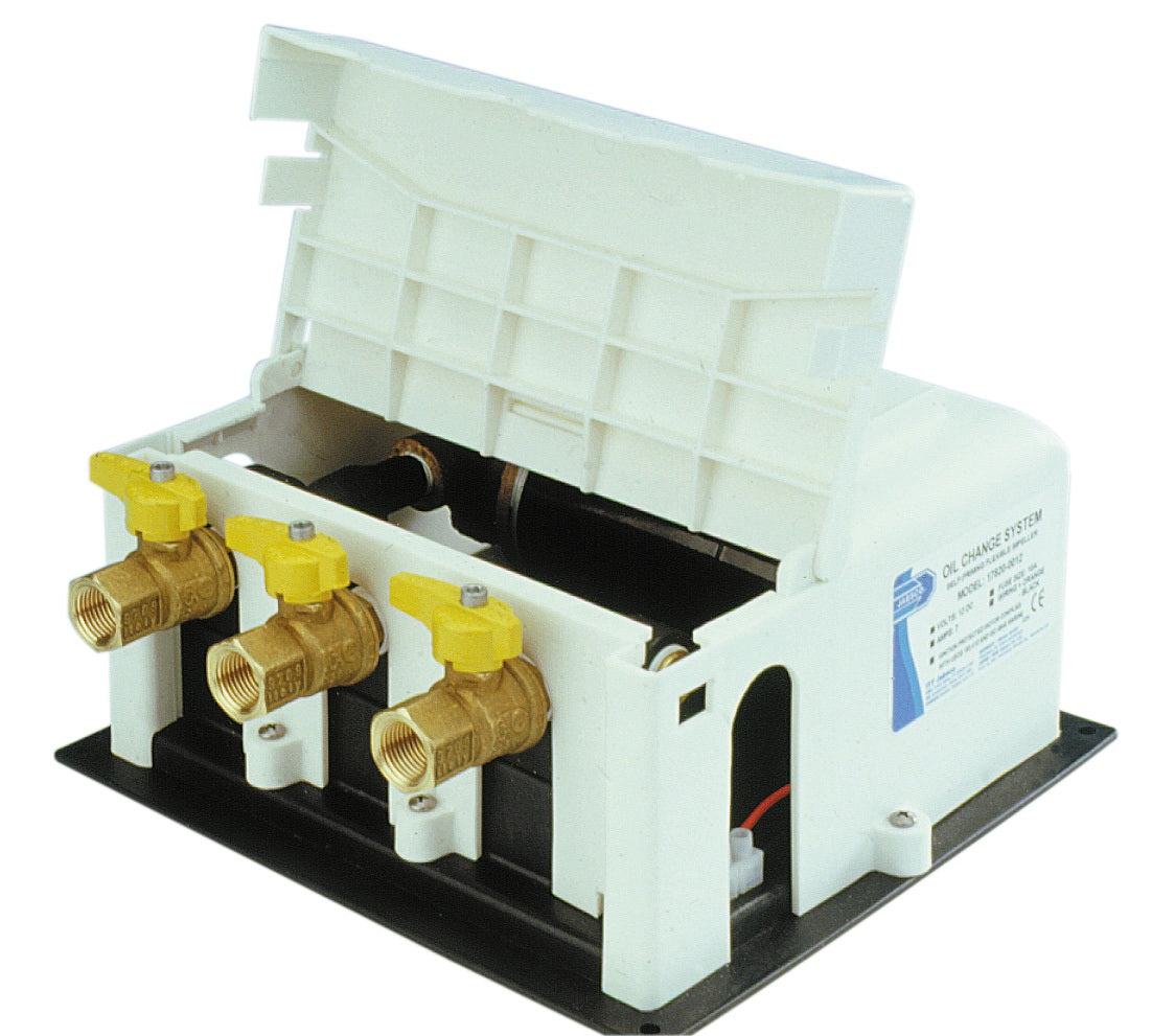 JABSCO Ölwechselsystem 12V - Professionelles Impellerpumpen-System mit Verteiler