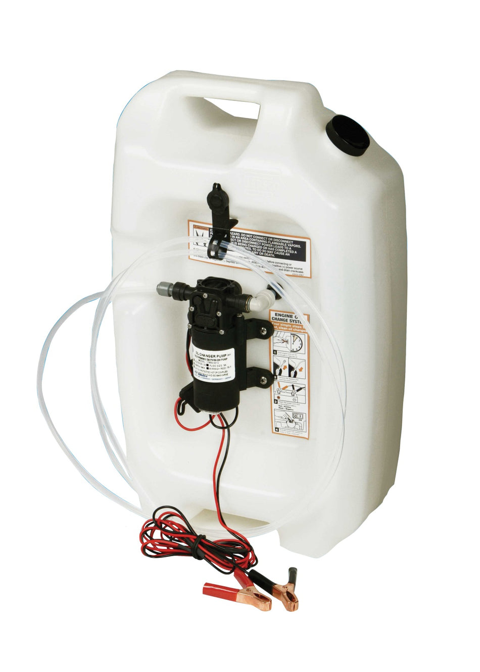 JABSCO Flachtank-Ölwechselsystem 12V - Elektrische Ölabsaugung mit 13 Liter Tank