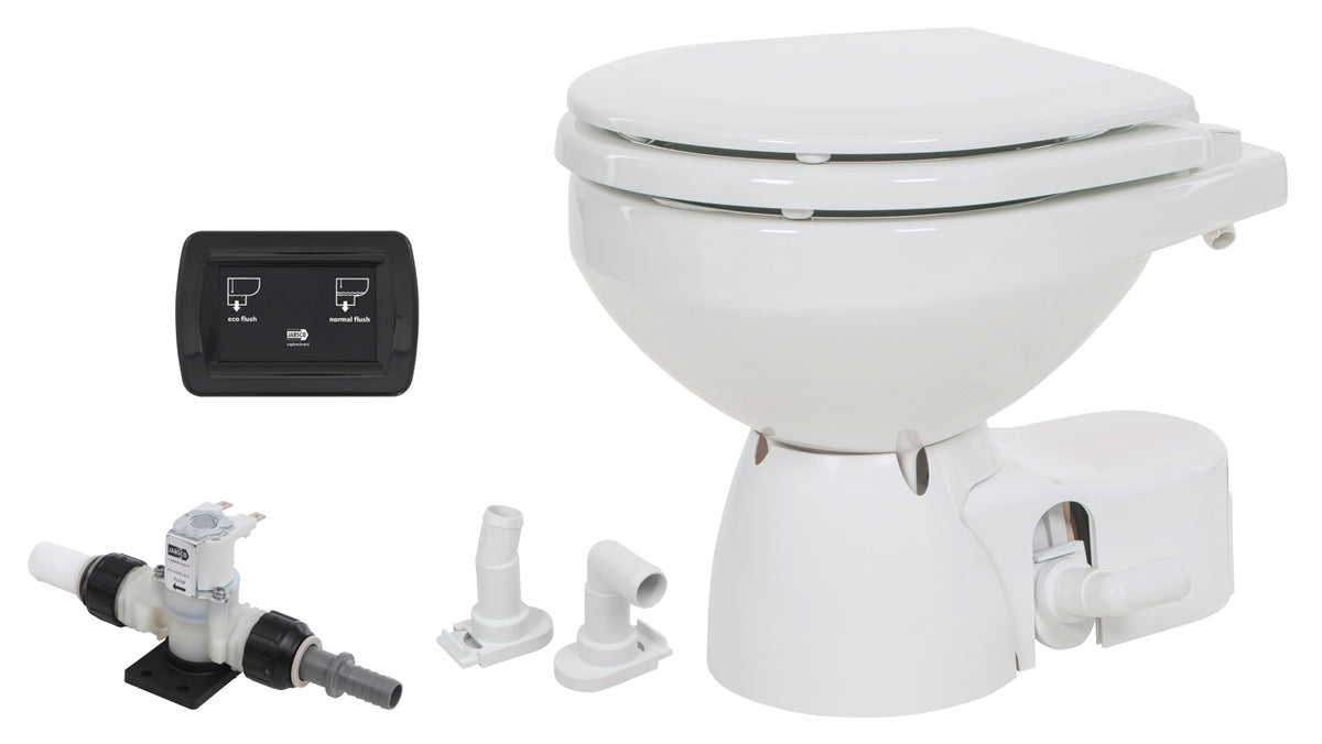 JABSCO Quiet Flush E2 Elektrische Toilette mit Magnetventil - Compact & Comfort