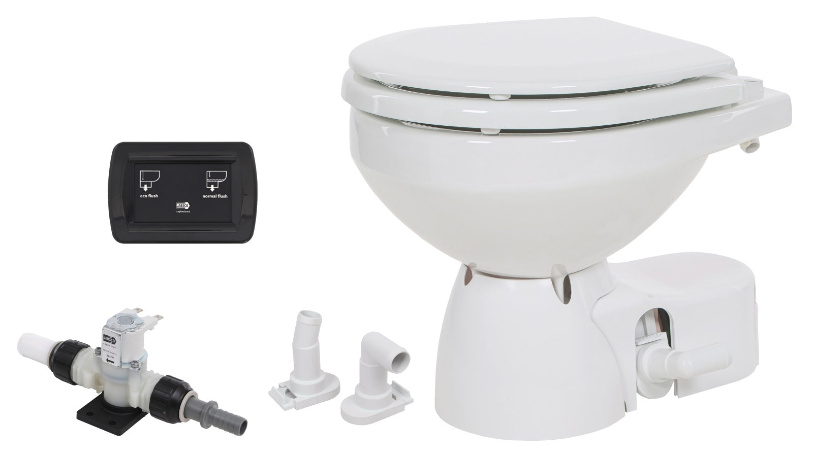 JABSCO Quiet Flush E2 Elektrische Toilette mit Magnetventil - Compact & Comfort