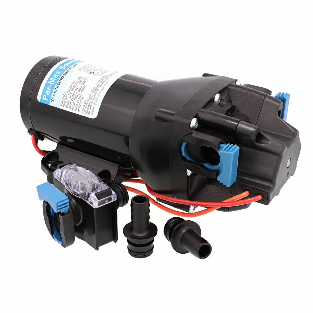 ABSCO HOTSHOT HD4 Druckwasserpumpe 15 l/min - 12V/24V für 4 Zapfstellen