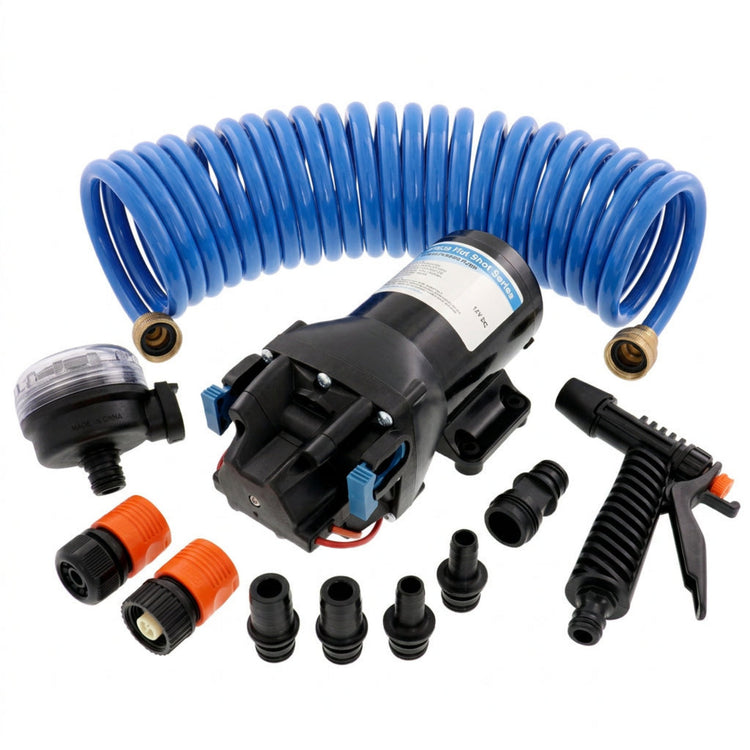 JABSCO HotShot HD4 Deckwaschpumpe 12 V – 15 l/min, 4,1 bar mit Schlauch