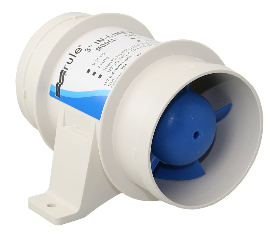 RULE Motorraum-Gebläse 24V 6700L/min, für Schlauch 100mm