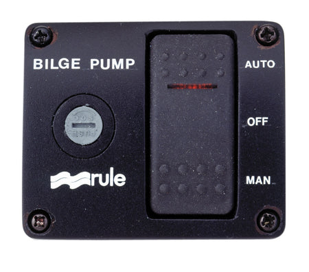 RULE 3-Wege Bedienungspanel für Bilgepumpen 12V - 76x63mm