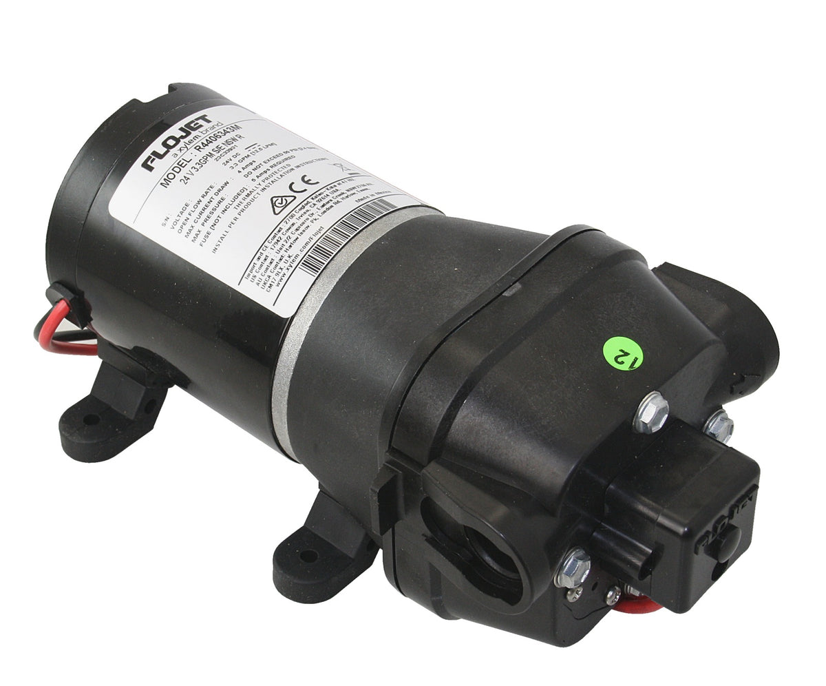 FLOJET 3.3 QUAD Druckwasserpumpe 12V 12,5 l/min 2,4 bar - 4-Kammern