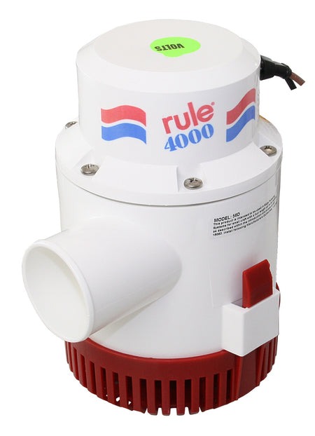 RULE 4000 Tauchpumpe 12V/24V - 252 L/min Hochleistungs-Bilgepumpe