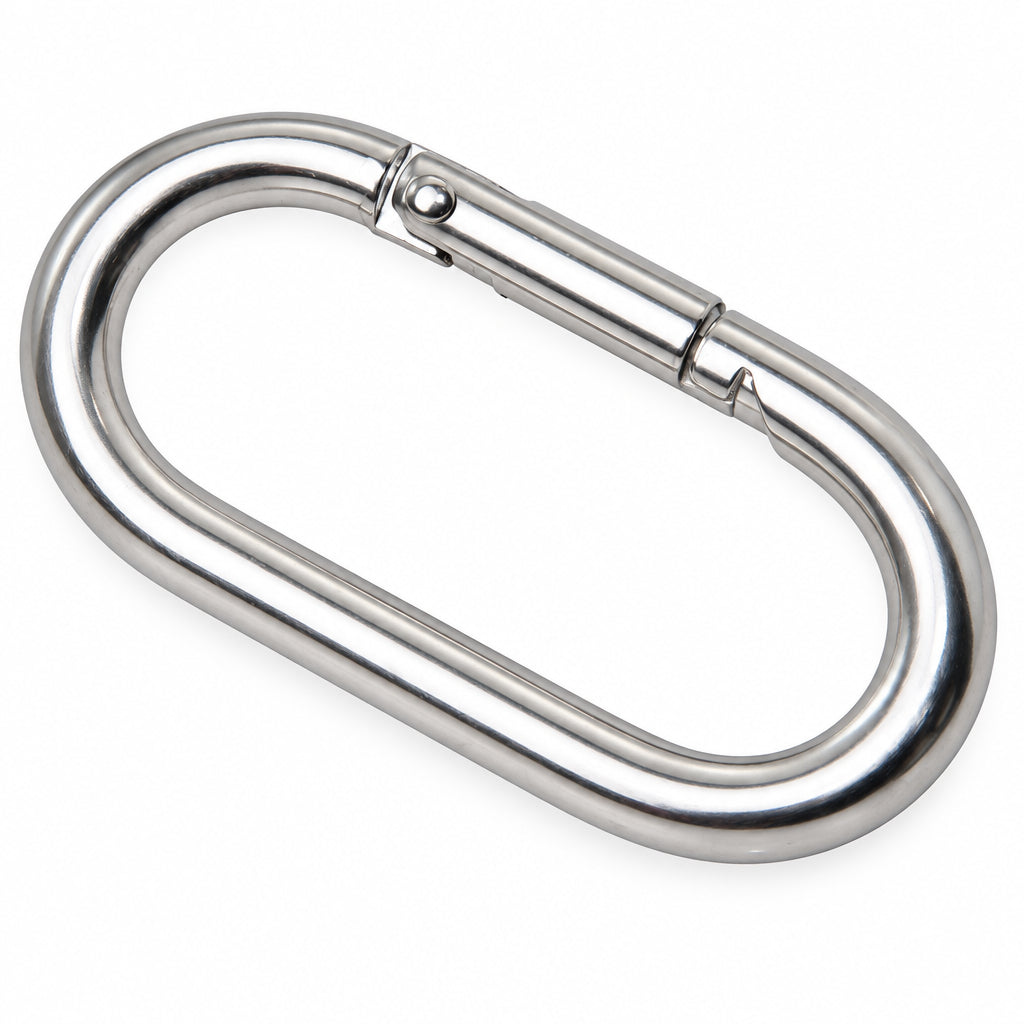 Ovaler Karabinerhaken Edelstahl A4 AISI316, Standard Qualität, Detailansicht