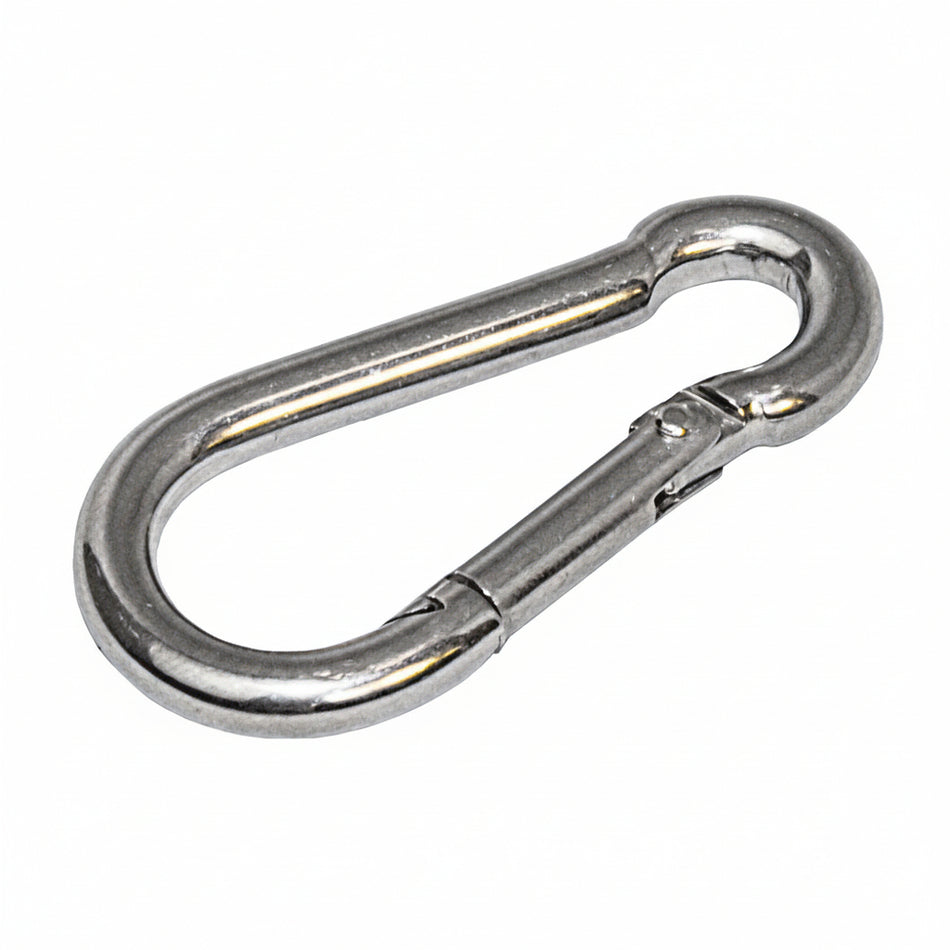Karabinerhaken Edelstahl A4-AISI 316 Standardausführung - Hochglanzpolierter Schnappkarabiner