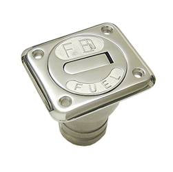 Tankeinfüllstutzen rechteckig Edelstahl AISI 316 - Wasser, Diesel, Kraftstoff & Abfall