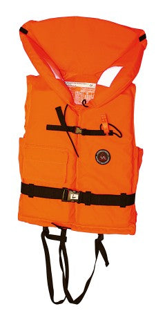 Feststoff-Rettungsweste 100N CE – Erwachsene & Kinder – Orange – 30-90+ kg