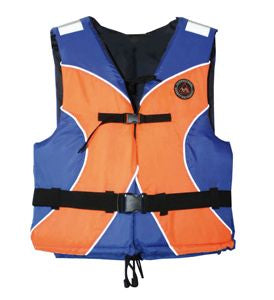 AQUARIUS Schwimmweste Standard CE 40-50 N – Orange/Blau – 40-90+ kg