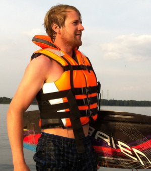 AQUARIUS Wasserskiweste CE 100 N – Orange – L/XXL – 60-90+ kg