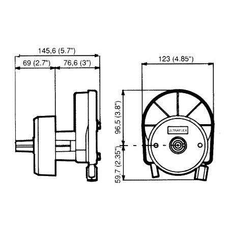 ULTRAFLEX Steuerkopf T67 Reibungsbremse Nabenkappe schwarz/weiß - Bis 55 PS
