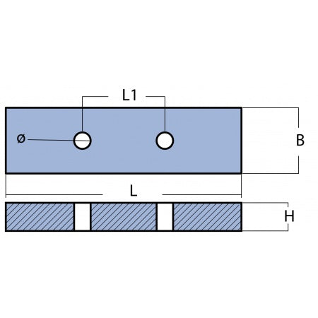 Plattenanoden Zink - Übersicht 100mm und 110mm für Riva Aquariva