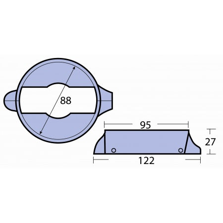 Split Collar 2-teilig Volvo Penta Saildrive 120 - Original Ersatzteil Zink