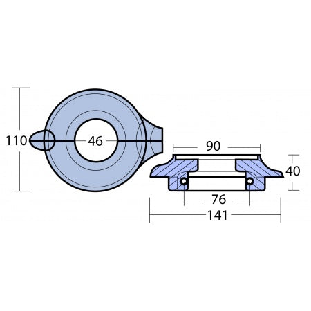 Split Collar 2-teilig Volvo Penta Saildrive 130/150 - Original Ersatzteil 22651246