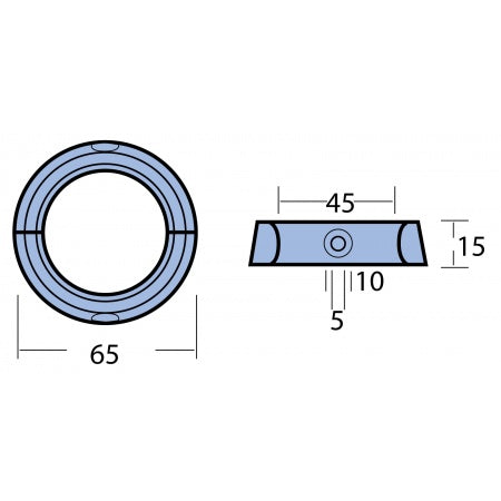 Collar 2-teilig Volvo Penta für Faltpropeller 2-Blatt - Original Ersatzteil 3888491