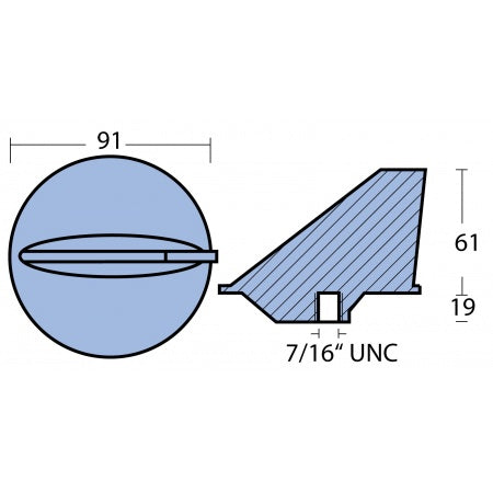 Finnenanode Mercury ab 35PS - Original Ersatzteil 31640 Aluminium