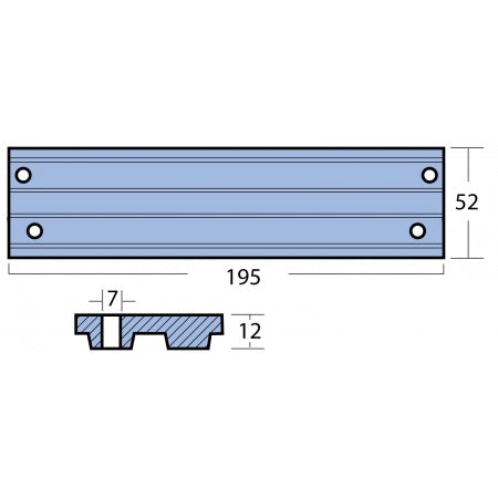 Plattenanode Mercury 40PS bis Verado 135/150/175 - Original Ersatzteil 818298