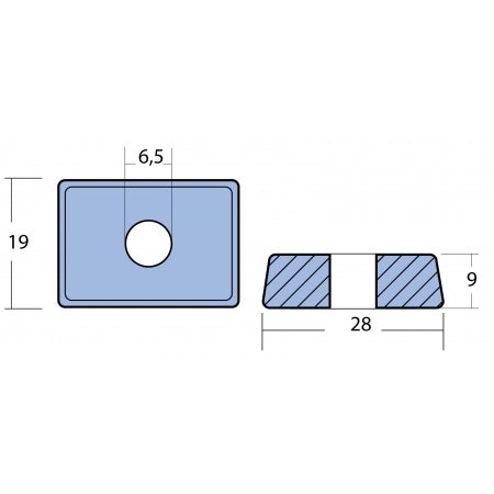 Finnenanode Mercury 4-9,9PS - Original Ersatzteil 875208 Aluminium