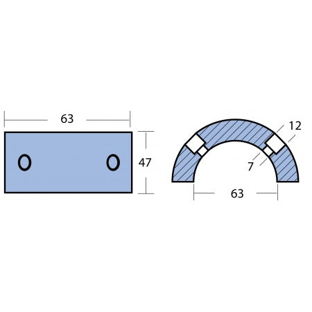 GORI Ringanode Zink für Welle 22-26" 3-Blatt Propeller
