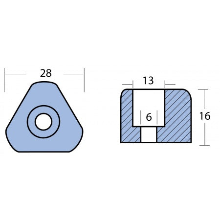 GORI Propelleranode Zink für Welle 15-16,5" und 18-20" MA010221