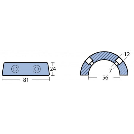 GORI Ringanode Zink für Welle 15-16,5" 3-Blatt Propeller