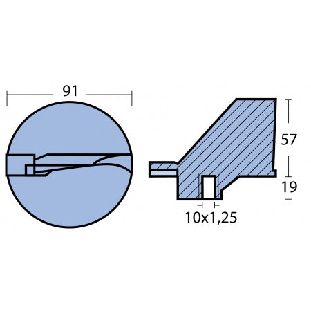 Finnenanode Magnesium Yamaha 90-200PS M10x1,25
