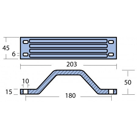 Plattenanode Magnesium & Aluminium Yamaha 115-350PS Motorhalter