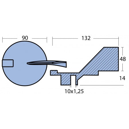Finnenanode Magnesium Yamaha 50-100PS M10x1,25