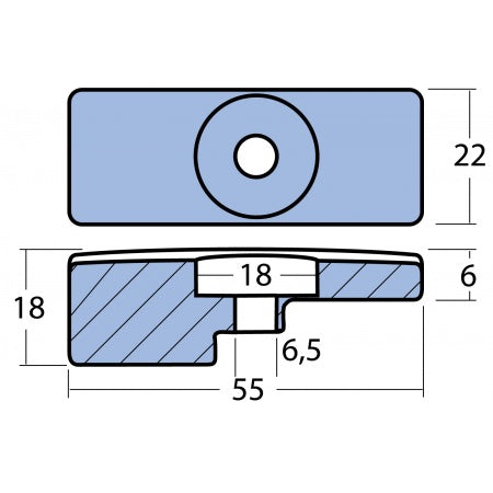 Plattenanode Zink, Magnesium & Aluminium Suzuki DF 60-140 (1998-2006)