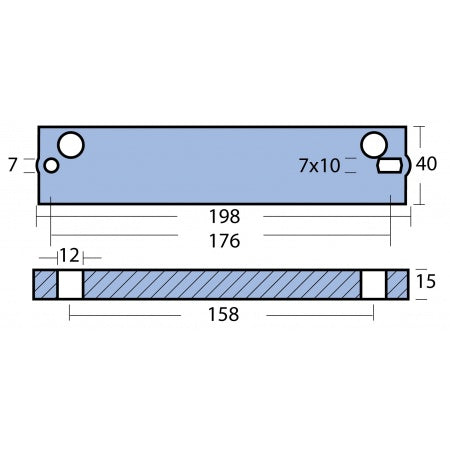 Plattenanode Zink & Aluminium Suzuki DF60-300 (01-10), DT115-140 (96-01)