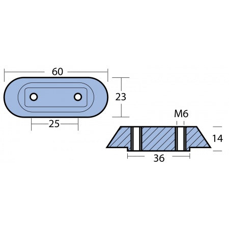 Motorenanode Aluminium Honda BF 2-15PS (1997-2007)
