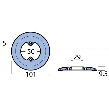 Ringanode Zink Isotherm Boiler 101mm