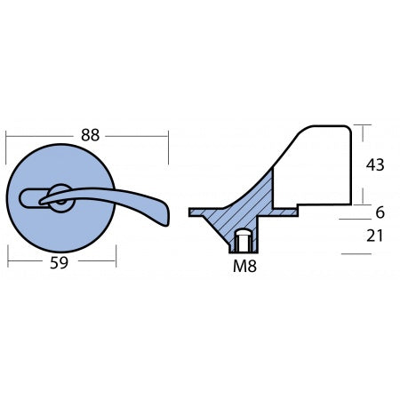 Finnenanode Zink Selva Best 800-s1000 M8