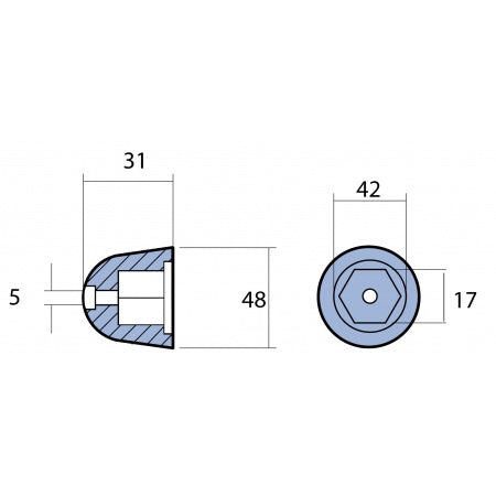 Propelleranoden Zink & Aluminium Quick BTQ140, BTQ185, BTQ300