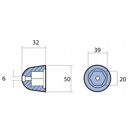 Propelleranoden Zink & Aluminium Quick BTQ140, BTQ185, BTQ300