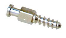 Schnellverschluss System PVC - Komplettlösung mit Oberteilen, Unterteilen und Befestigungsschrauben Holzschraube in Messing vernickelt MF05