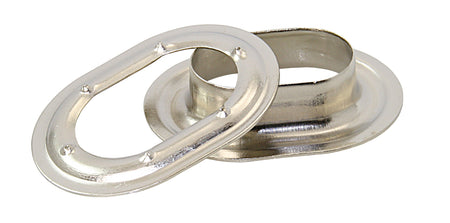 Drehverschlüsse Messing vernickelt - Professionelle Planenbefestigung in verschiedenen Größen Ovalöse 17.0 x 11 mm 100