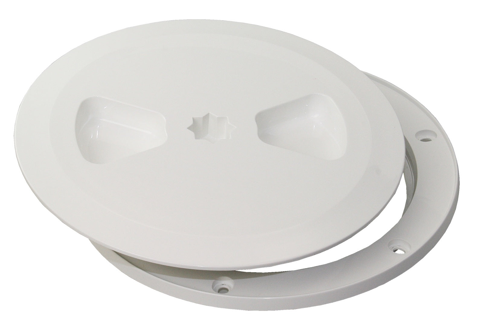 CLAMCLEAT Inspektionsdeckel mit Schraubverschl. ASA 150mm schwarz 165 mm weiß