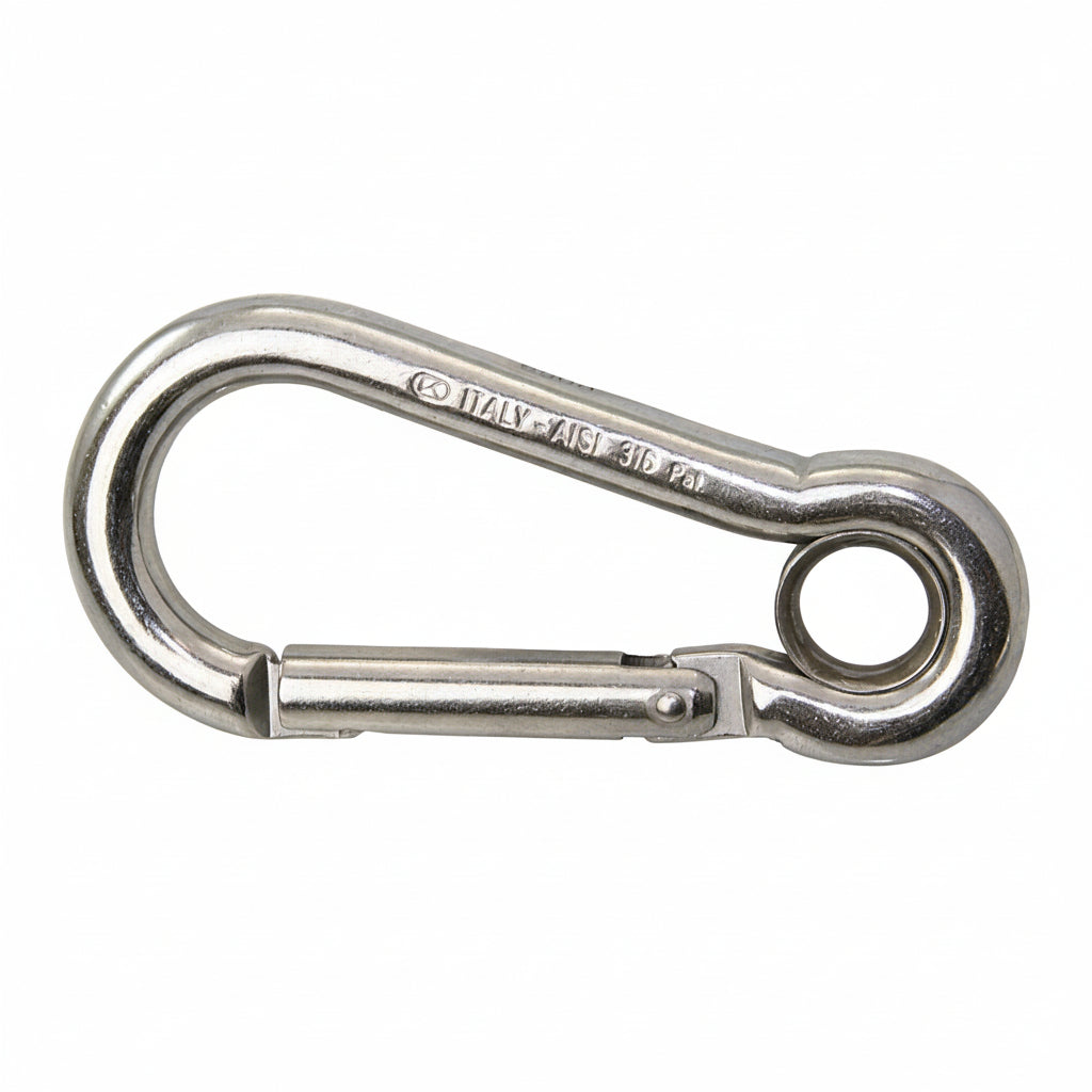 KONG Karabiner Edelstahl 1.4401 KEY-LOCK mit Kausche - verschiedene Größen
