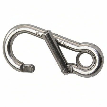 KONG GENIUS Karabiner Edelstahl 1.4401 KEY-LOCK mit Kausche - verschiedene Größen