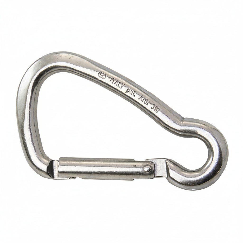 KONG Karabinerhaken asymmetrisch Edelstahl 1.4401 KEY-LOCK - verschiedene Größen