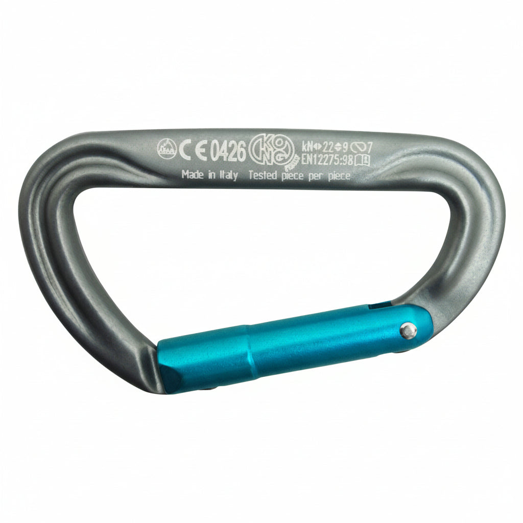 KONG ARGON K Karabinerhaken asymmetrisch Aluminium D-Form KEY-LOCK - ultraleicht