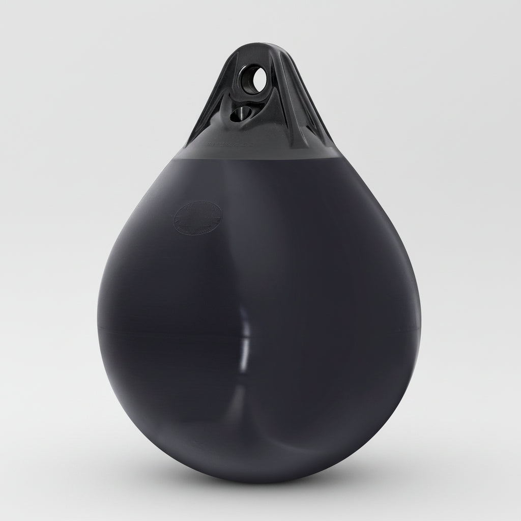 Polyform Norway Kugelfender A-Serie - Runder Bootsfender Blau/Weiß/Schwarz/Rot schwarz