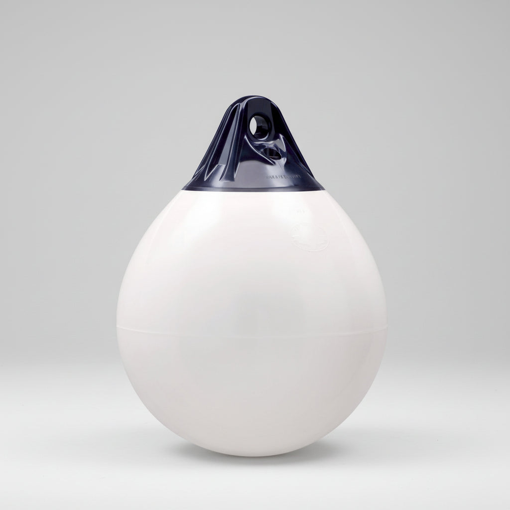 Polyform Norway Kugelfender A-Serie - Runder Bootsfender Blau/Weiß/Schwarz/Rot weiß