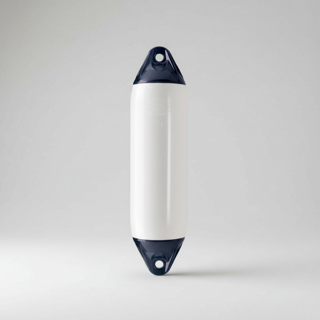 Polyform Norway Fender F-Serie - Zylindrischer Bootsfender Blau/Weiß/Schwarz weiß