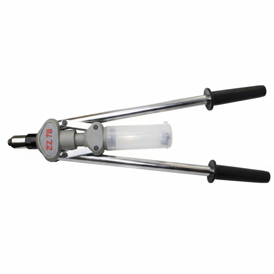 Hebelnietzange BZ 72 – Inkl. 4 Mundstücke – 4,0-6,4 mm – Kunststoffkoffer