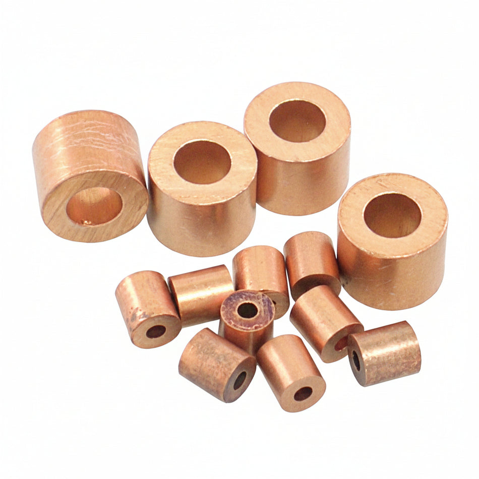 Nicopress Kupfer-Presshülsen rund (Stopphülsen) - 10 Stück